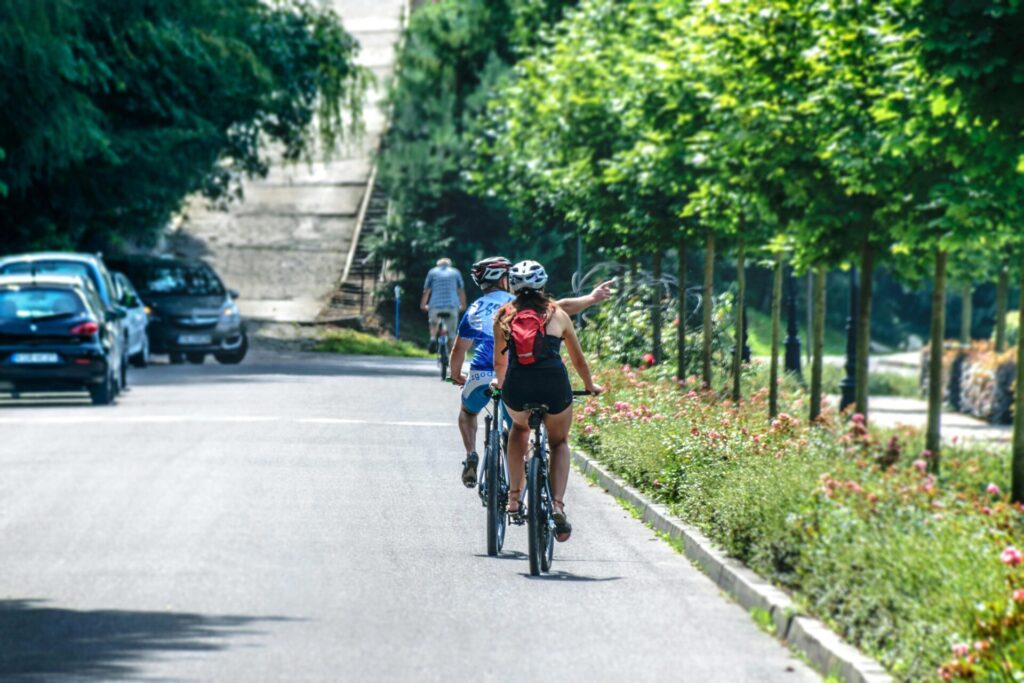 Mann Und Frau, Die Fahrrad Fahren