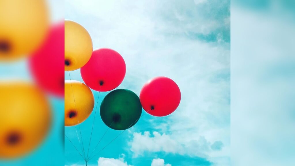 Fünf Verschiedene Luftballons