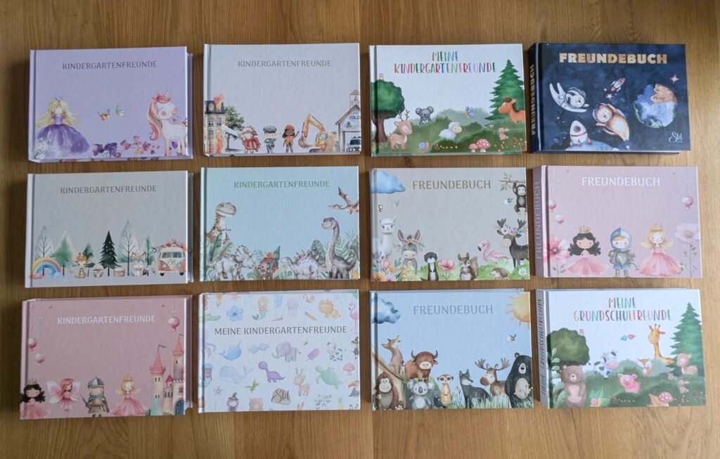 A5 Querformat, Hardcover mit Fadenheftung, Naturpapier